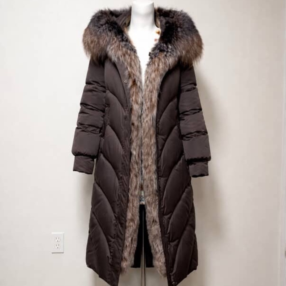 Women's Brown Fur-Trimmed Coat
